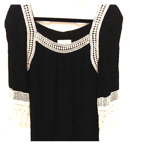 Umgee black/ white with crochet lace size M - Picture 1 of 5
